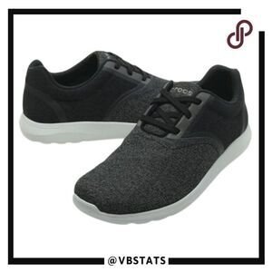 Crocs Kinsale Static Lace-Up Closure Sneakers - Black Size 10